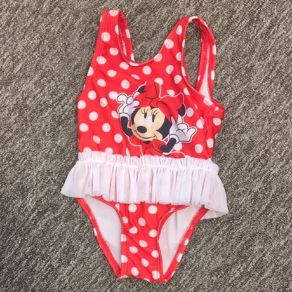 Disney Baby Minnie Mouse Polka Dot One Piece‎ Swim Suit Size 3-6 Months